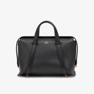 Fendi Medium Boston 365 Bag In Grained Leather Black