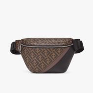 Fendi Belt Bag In FF Motif Fabric Brown/Coffee