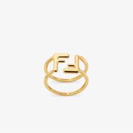 Fendi FF Rings In Metal Gold