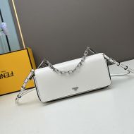 Fendi First Sight Pouch In Calf Leather White