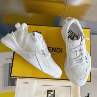Fendi Flow Sneakers Men Caiman Leather White