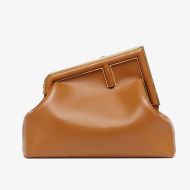 Fendi Medium First Bag In Nappa Leather Brown