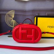 Fendi Mini O'Lock Camera Case In Calf Leather Red