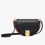 Fendi Moonlight Bag In ROMA Logo Calf Leather Black