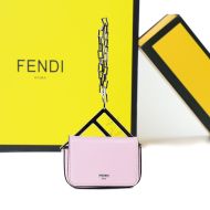 Fendi Nano F Bag In Calf Leather Pink