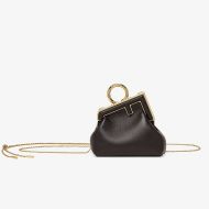 Fendi Nano First Bag In Nappa Leather Black