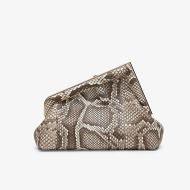 Fendi Small First Bag In Python Leather Grey