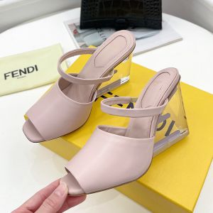 Fendi First High Heel Sandals In Calf Leather Pink