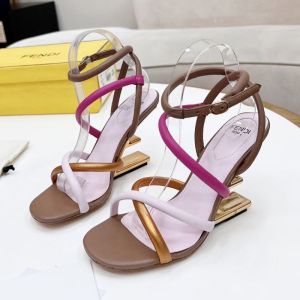 Fendi First Sandals Women Nappa Leather Brown