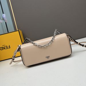 Fendi First Sight Pouch In Calf Leather Apricot