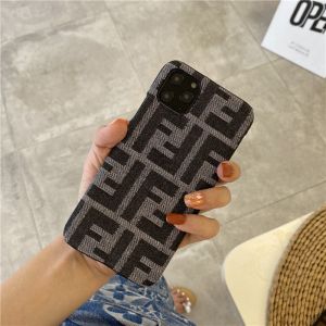 Fendi iPhone Case In FF Motif Fabric Black