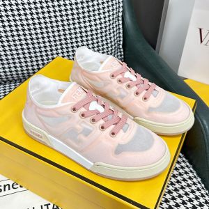 Fendi Match Sneakers Women Mesh Pink