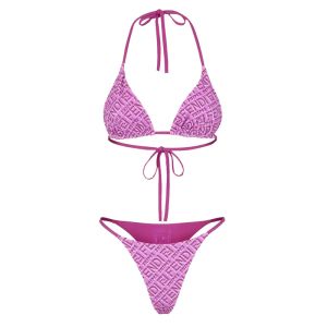 Fendi x Skims Printed Bikini Women Lycra Purple/Rose