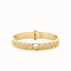 F is Fendi Ragid Bracelet In Metal Gold